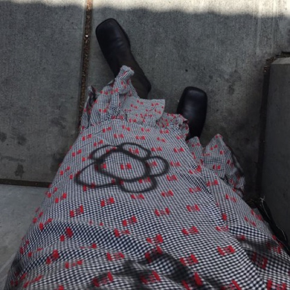 Alexa Stark cotton graffiti floral wrap skirt